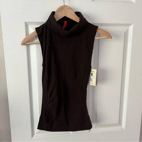 NWT Spanx Sleeveless Turtleneck Size XL Bittersweet On Top and in Control Brown - Picture 2 of 10
